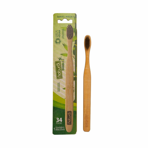 Escova Dental Natural de Bambu 34 Tufos